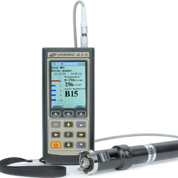 Электронный склерометр (измеритель прочности бетона) ОНИКС-2.5