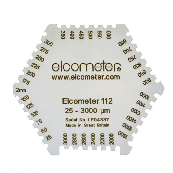 Гексагональная алюминиевая гребенка для измерения толщины мокрого слоя Elcometer 112AL