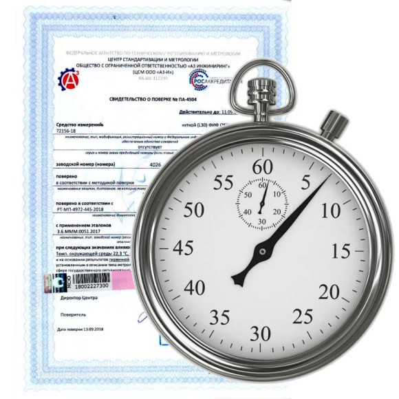 Поверка секундомеров