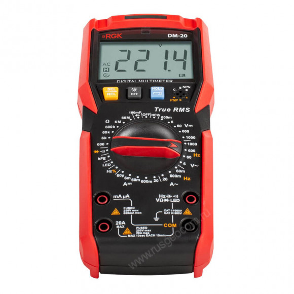 Цифровой мультиметр RGK DM-20 с поверкой Цифровой мультиметр RGK DM-20 с поверкой