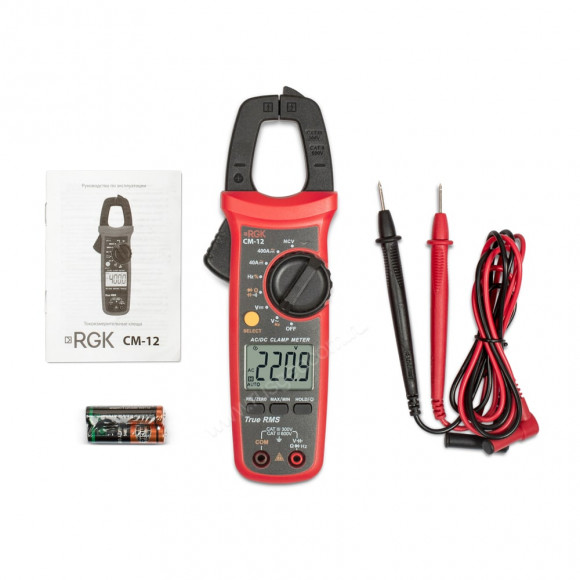 Токоизмерительные клещи RGK CM-12 с поверкой Токоизмерительные клещи RGK CM-12 с поверкой